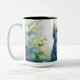 Waterverf Kitten Koffie Mok – Schattigee Cat Lover