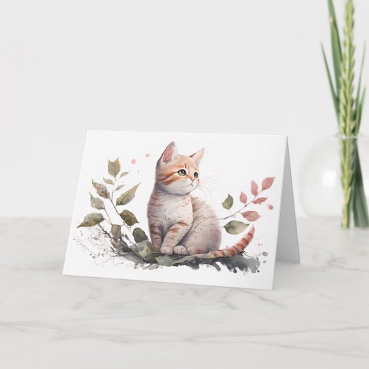 Waterverf kitten krijgen snel goed kaart (Voorkant)