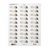 Waterverf kitten met vlinder etiket (Full Sheet)