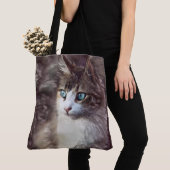 Waterverf Kitten Tote Bag (Dichtbij)