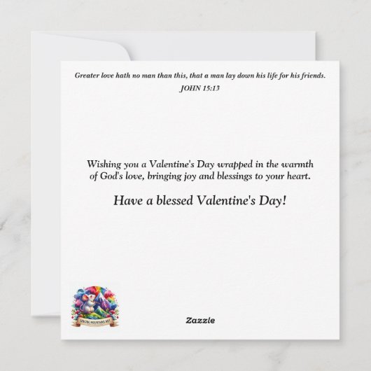 Waterverf Kittens Bloemen Harten Valentijn Feestdagenkaart (Achterkant)