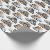 Waterverf kittens in dekens cadeaupapier (Hoek)