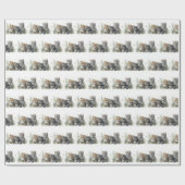 Waterverf kittens in wilde bloemen cadeaupapier (Vlak)