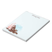 Waterverf Kitty Cat en Coffee Notitieblok (Linkerzijde)