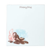 Waterverf Kitty Cat en Coffee Notitieblok (Voorkant)