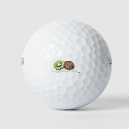 Waterverf kiwi-vruchten golfballen (Voorkant)