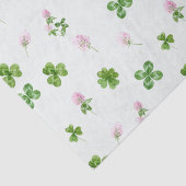 Waterverf klap bladeren en bloemen Bleek groen Tissuepapier (Detail)