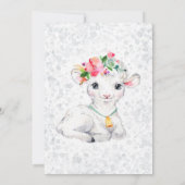 Waterverf klaplamp met Florals Baby shower Kaart (Achterkant)