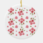 Waterverf klaproos bloem keramisch ornament (Achterkant)