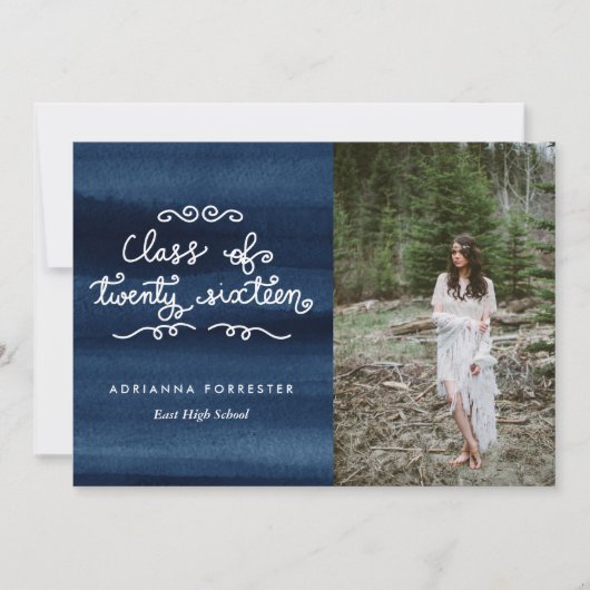 Waterverf klasse van 2016 Afstuderen foto Kaart (Voorkant)