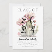Waterverf Klasse van 2025 Graduation Party Foto Kaart (Voorkant)
