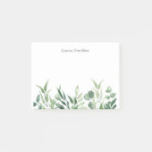 Waterverf Klassieke Greenery Custom Text Post-it® Notes (Voorkant)