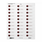 Waterverf Klassieke Plaid Kerstcadeau Etiket (Full Sheet)