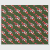 Waterverf Klassieke  Red Sports Auto Cadeaupapier (Vlak)