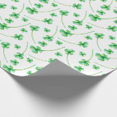 Waterverf klaverbladeren. cadeaupapier (Hoek)
