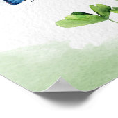 Waterverf Klavers en Vlinders Poster (Hoek)