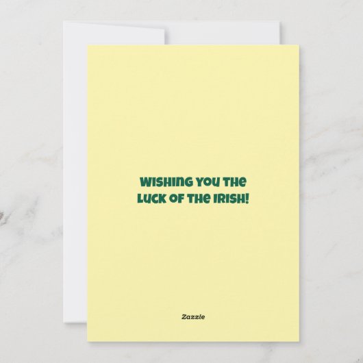  Waterverf Klavers St. Patrick's Day Kaart (Achterkant)