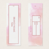 Waterverf Kleding Hang label | Wit Roze Mini Visitekaartjes (Voorkant /achterkant)