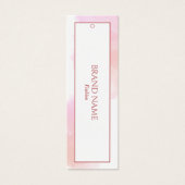 Waterverf Kleding Hang label | Wit Roze Mini Visitekaartjes (Voorkant)