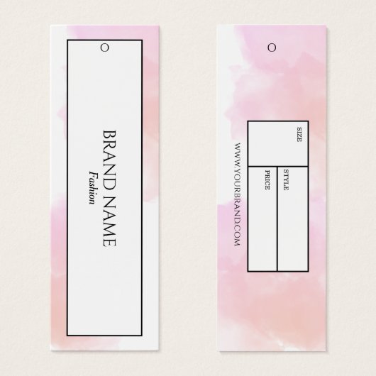 Waterverf Kleding Hang label | Wit Zwart Mini Visitekaartjes (Voorkant /achterkant)