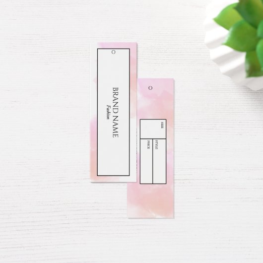 Waterverf Kleding Hang label | Wit Zwart Mini Visitekaartjes (Bureau)