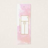 Waterverf Kleding Hang label | witgoud Mini Visitekaartjes (Achterkant)