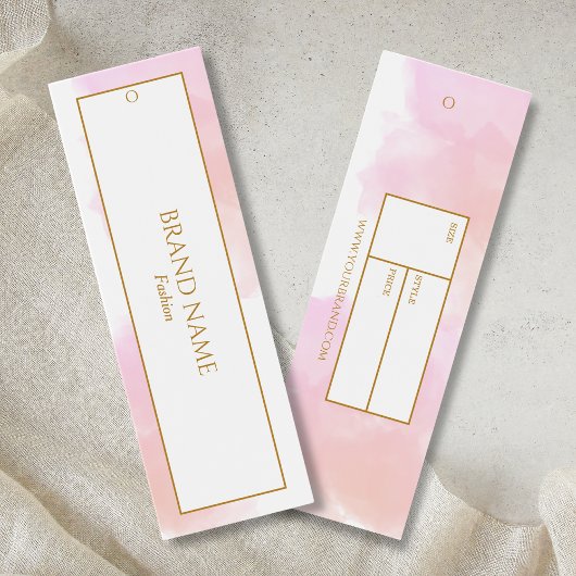 Waterverf Kleding Hang label | witgoud Mini Visitekaartjes