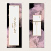 Waterverf Kleding Hang label | Zwart goud Mini Visitekaartjes (Voorkant /achterkant)