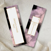 Waterverf Kleding Hang label | Zwart goud Mini Visitekaartjes