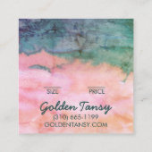 Waterverf Kleding Sieraden Prijs Maat Hang Label (Achterkant)