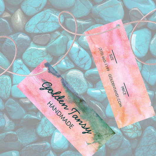 Waterverf Kleding Sieraden Prijs Maat Hang Label