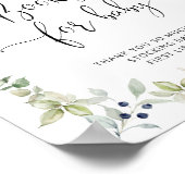 Waterverf klein beer, eucalyptusboeken voor baby poster (Hoek)