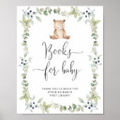 Waterverf klein beer, eucalyptusboeken voor baby poster (Voorkant)
