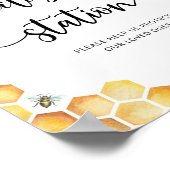 Waterverf Kleine bijenreinigingsstation Poster (Hoek)