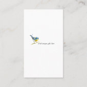 Waterverf Kleine Blauwe Vogel in een Tak Generiek Visitekaartje (Achterkant)