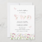 Waterverf Kleine bloem 2e verjaardag Kaart (Voorkant)