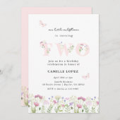 Waterverf Kleine bloem 2e verjaardag Kaart (Voorkant / Achterkant)