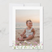 Waterverf Kleine bloem 2e verjaardag Kaart (Achterkant)