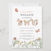 Waterverf Kleine bloem 2e verjaardag Kaart (Voorkant)