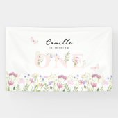 Waterverf Kleine bloem Dag Spandoek (Horizontaal)