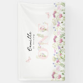 Waterverf Kleine bloem Dag Spandoek (Verticaal)