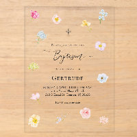 waterverf kleine bloemen Doop