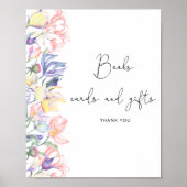 Waterverf kleine bloemenboeken kaarten en geschenk poster (Voorkant)