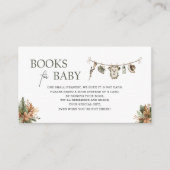 Waterverf kleine jager baby shower boeken voor b informatiekaartje (Voorkant)