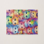 Waterverf kleine katten legpuzzel (Horizontaal)
