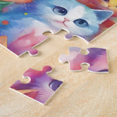 Waterverf kleine katten legpuzzel (Zijkant)
