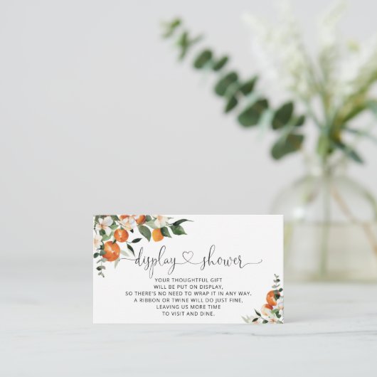 Waterverf kleine keukendouche informatiekaartje (Staand voorkant)