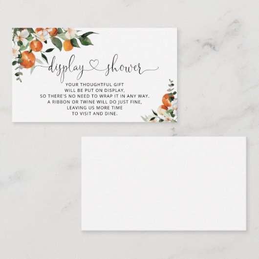 Waterverf kleine keukendouche informatiekaartje (Voorkant / Achterkant)