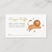 Waterverf kleine leeuw luierbehuizing informatiekaartje (Voorkant)