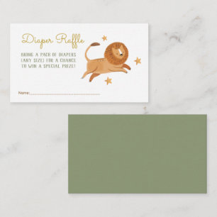 Waterverf kleine leeuw luierbehuizing informatiekaartje